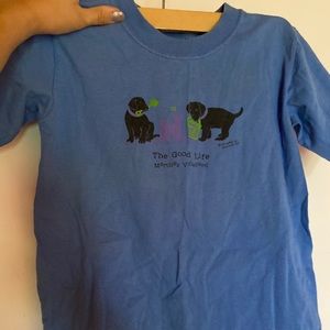 Boys the black dog blue tee